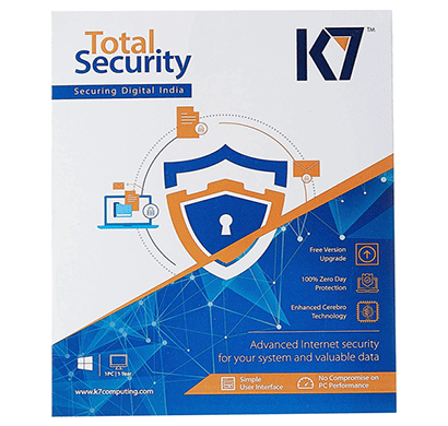 k7 total security antivirus - 1 user,1pc, 1 year warranty